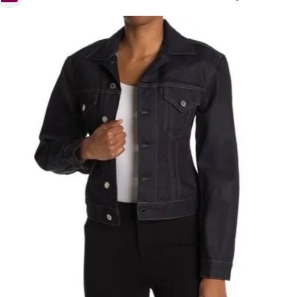 Helmut Lang Black Denim Trucker Jacket